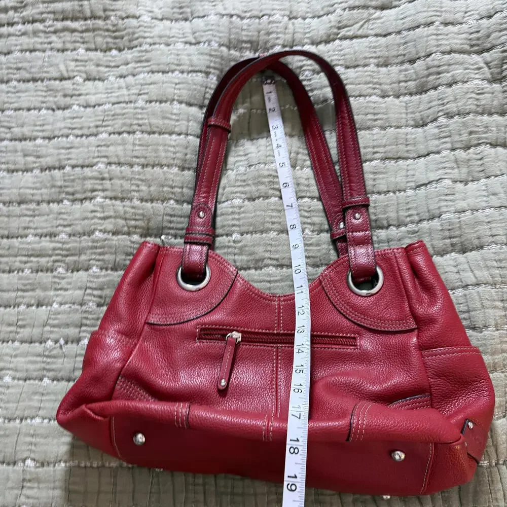 TIGNANELLO‎ Red Leather Hobo Satchel/Bag Luxury Y2K CabinCore